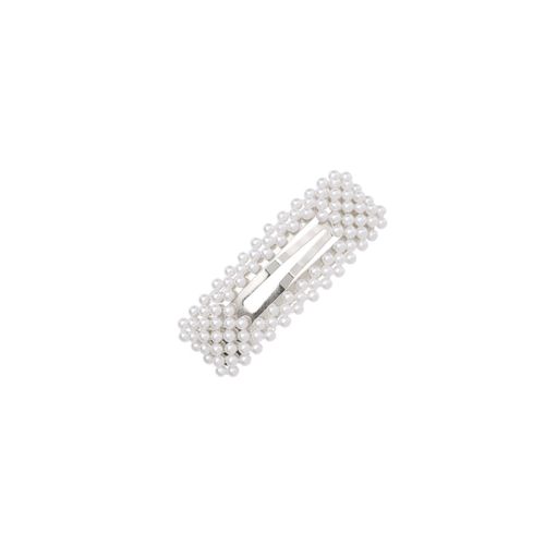 BP Accessories Pearl Hair Clip rectangle open small approx. 6cm